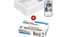 Litiera smart PETKIT T7 Purobot Crystal Duo + Set nisip cristalin cu detectare pH PETKIT Urine Monitor Crystal Litter Set 4 Pack