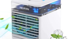 Mini Racitor aer portabil Nexfan Air Cooler UV cu functii racire, umidificare si purificare aer Negru