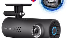 Pachet Camera auto 70mai 1S Smart Dash Cam, 1080p, Sony IMX307, Wifi, comenzi vocale,Midrive-D06+Cadou