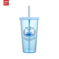Pahar cu capac si pai MINISO, din seria Disney Lilo & Stich, 600ml - 3