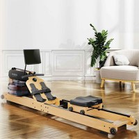 Resigilat - Aparat de vaslit cu apa Yesoul Rowing Machine R40S, Wood, greutate maxima utilizator 150 kg - 2