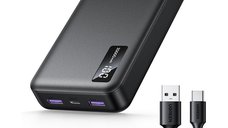 Resigilat - Baterie externa UGREEN 20.000mAh Two-way Fast Charging Power Bank PB312, incarcare bidirectionala, 3 porturi, Negru