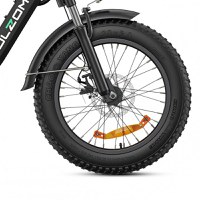 Resigilat - Bicicleta electrica pliabila ULZOMO E-bike Dolphin 20, 250W, 36V 13Ah, autonomie 89km, viteza 25km/h, Black, 20'' - 3