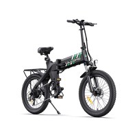 Resigilat - Bicicleta electrica pliabila Ulzomo Ridge 20 E-bike, 250W, 36V 15.6Ah, autonomie 60km, viteza 25km/h, Black, 20'' - 2