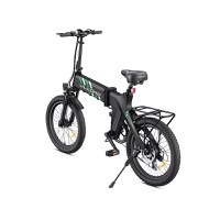 Resigilat - Bicicleta electrica pliabila Ulzomo Ridge 20 E-bike, 250W, 36V 15.6Ah, autonomie 60km, viteza 25km/h, Black, 20'' - 3