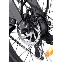 Resigilat - Bicicleta electrica pliabila Ulzomo Ridge 20 E-bike, 250W, 36V 15.6Ah, autonomie 60km, viteza 25km/h, Black, 20'' - 6