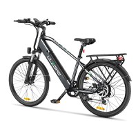 Resigilat - Bicicleta electrica Ulzomo Metro 26 E-bike, 250W, 36V 16Ah, autonomie 100km, viteza maxima 25km/h, Gray, 26'' - 5