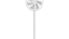 Resigilat - Ventilator Xiaomi Mi Smart Standing Fan 2 lite(1C), compatibil cu Google Assistant si Amazon Alexa, Alb