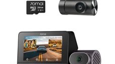 Set 2 camere 70mai Dash Cam 4K T800 cu 3 obiective (fata 4K, interior 1080P) + spate RC24 Full HD, GPS, HDR, ADAS