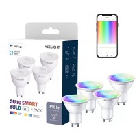 Set 4 Becuri Yeelight LED GU10 Smart Bulb W1, Multicolor, 4.5W, 350 lm - 1