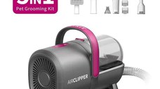 Set ingrijire animale de companie PETKIT AirClipper 5-in-1 Pet Grooming Kit, Autonomie 2.5hr, 35000 r/min, Negru