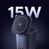 Statie de incarcare 4 in 1 UGREEN 65W 4-in-1 GaN Desktop Fast Charger X555, 2 x USB C, 1 X USB A, Gri - 3