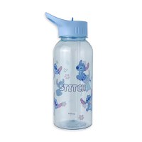 Sticla de plastic cu maner si pai MINISO, seria Disney Lilo & Stitch, 1000ml - 1