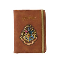 Suport pentru pasaport cu banda elastica, seria MINISO Harry Potter (maro) - 1