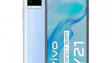Telefon Vivo Y21, 4GB RAM, 64GB, Pearl White, Camera Duala: 13 MP