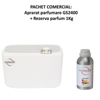 Aparat profesional Parfumare spatii Good Scent GS2400, culoare alba cu rezerva 1 Kg inlcusa - 1