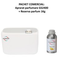 Aparat profesional Parfumare spatii Good Scent GS2400, culoare alba cu rezerva 1 Kg inlcusa - 1