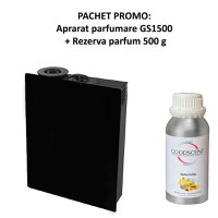 PACHET: Aparat profesional Parfumare spatii Good Scent GS1500 Luxury, culoare negra, cu rezerva inclusa - 1