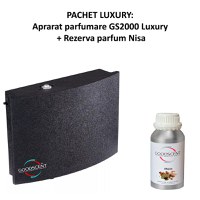 PACHET LUXURY: Aparat profesional Parfumare spatii Good Scent GS2000 Luxury, culoare neagra cu  rezerva inclusa - 1