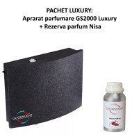 PACHET LUXURY: Aparat profesional Parfumare spatii Good Scent GS2000 Luxury, culoare neagra cu  rezerva inclusa - 1