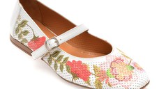 Balerini GRYXX albi, 2842864, din piele naturala