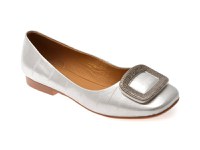 Balerini GRYXX argintii, G266, din piele naturala - 1