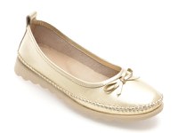 Balerini GRYXX aurii, EV2815, din piele naturala - 1