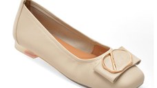 Balerini GRYXX bej, 460011, din piele naturala