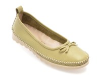 Balerini GRYXX verzi, EV2815, din piele naturala - 1