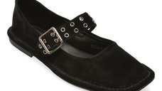 Balerini negri GRYXX HZY35 din piele intoarsa pentru confort si stil