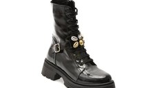 Bocanci GRYXX negri, 2062165, din piele naturala lacuita