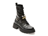 Bocanci GRYXX negri, 2062165, din piele naturala lacuita - 1