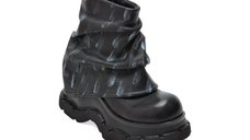 Bocanci negri GRYXX 61215 din piele naturala