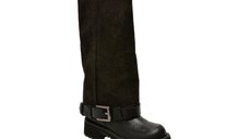 Cizme gri GRYXX 39472 din piele intoarsa, cu inchidere slip-on