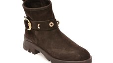 Ghete casual dama GRYXX 4842616, maro, din piele intoarsa