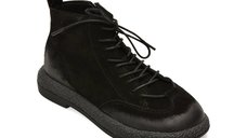 Ghete dama GRYXX 3646084, negre, din piele nabuc