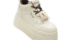 Ghete dama GRYXX 5710 albe din piele naturala