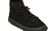 Ghete dama GRYXX 590012 negre, din piele naturala si material textil