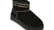 Ghete de dama GRYXX 2028, negre, din piele intoarsa