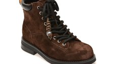 Ghete de dama GRYXX maro din piele intoarsa, model 590008