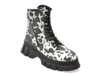 Ghete GRYXX alb-negru, 091T113, din piele naturala - 1