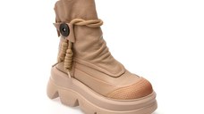 Ghete GRYXX bej, 19686, din piele naturala