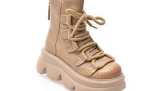 Ghete GRYXX bej, 19698, din piele naturala