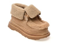 Ghete GRYXX bej, 3088, din piele intoarsa - 1