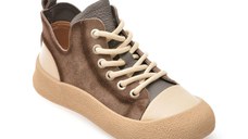 Ghete GRYXX gri, 2751, din piele intoarsa