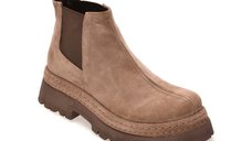 Ghete GRYXX gri, model 1767157, din piele intoarsa pentru femei moderne