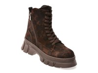 Ghete GRYXX maro, 091T113, din piele intoarsa - 1