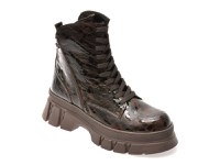 Ghete GRYXX maro, 091T113, din piele naturala lacuita - 1