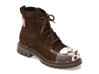 Ghete GRYXX maro, 2201460, din piele intoarsa - 1