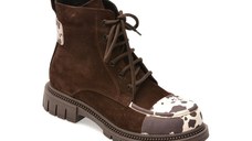 Ghete GRYXX maro, 2201460, din piele intoarsa